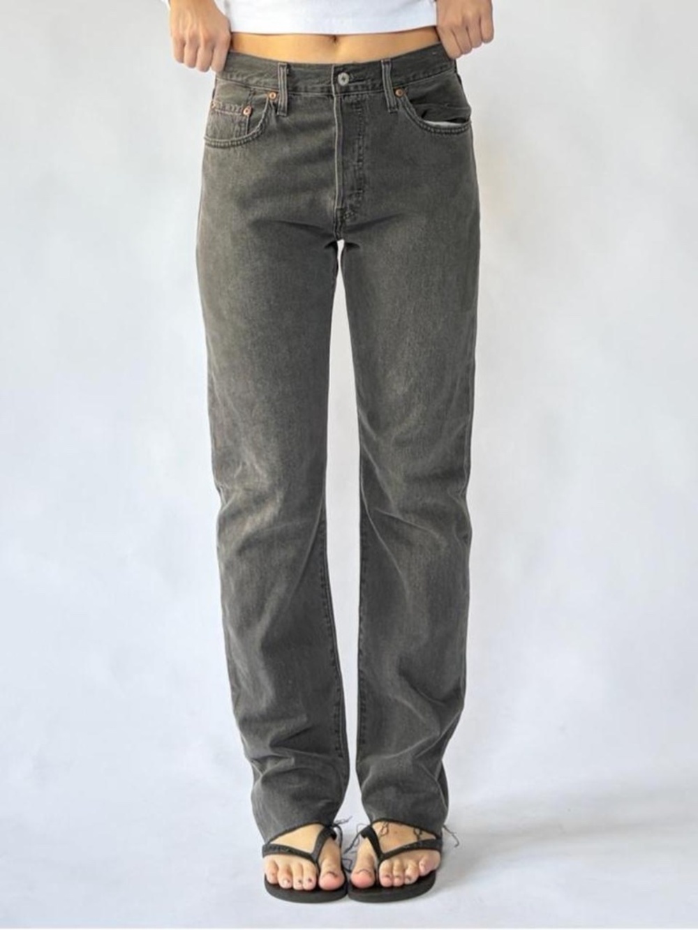 Levi's 501 Jeans Gray/Black Size 29x30